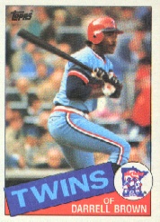 1985 Topps Baseball Cards      767     Darrell Brown